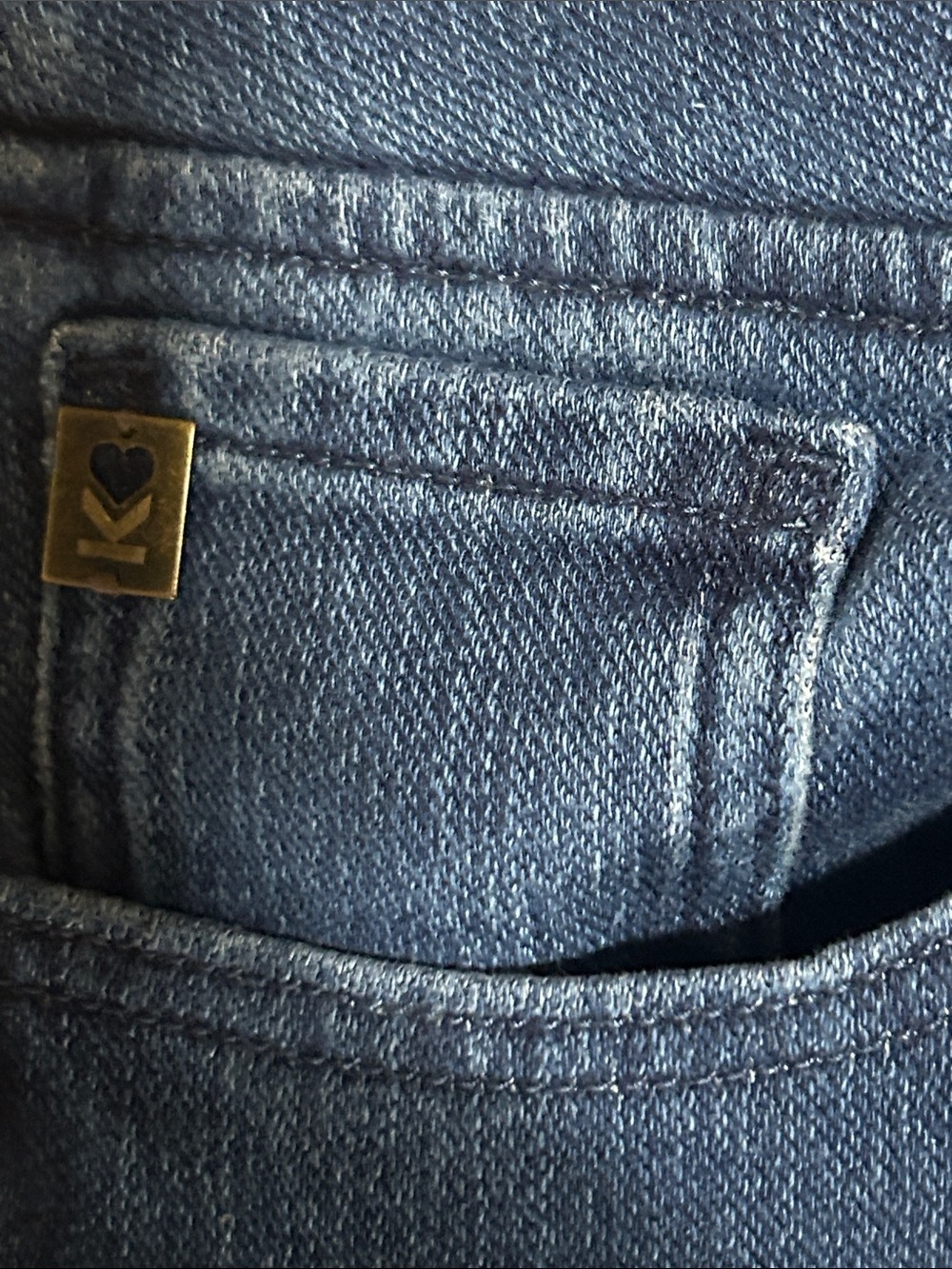 Belle by Kim Gravel Dark Blue Rolled Cuff  Pull On Boyfriend Jeans Size 14 - Picture 4 of 7